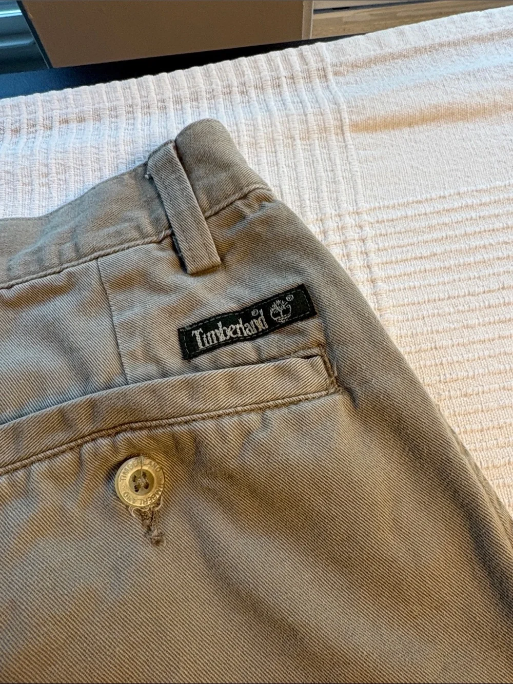 Timberland Men's Tan Flat-Front Shorts